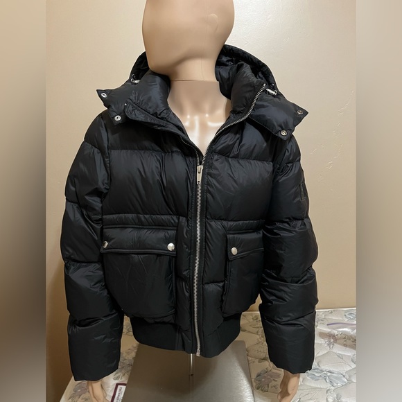 Ladies Luxury black puffer coat by The Kooples - Picture 2 of 7
